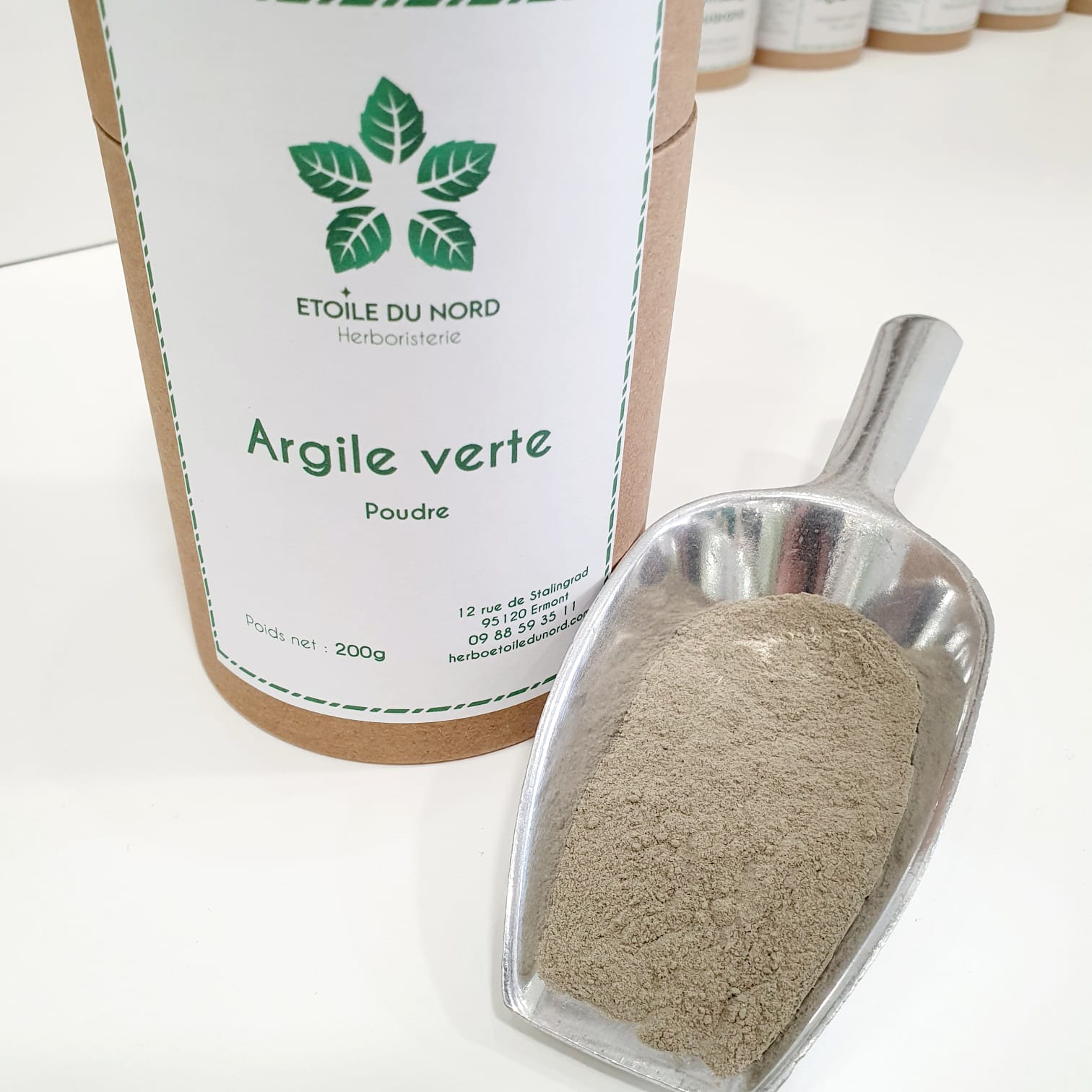 White Label Poudre Argile Verte Pur - 100 Gr - Prix pas cher